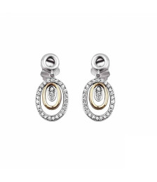 BRINCOS PRATA E OURO ELLIPSIS