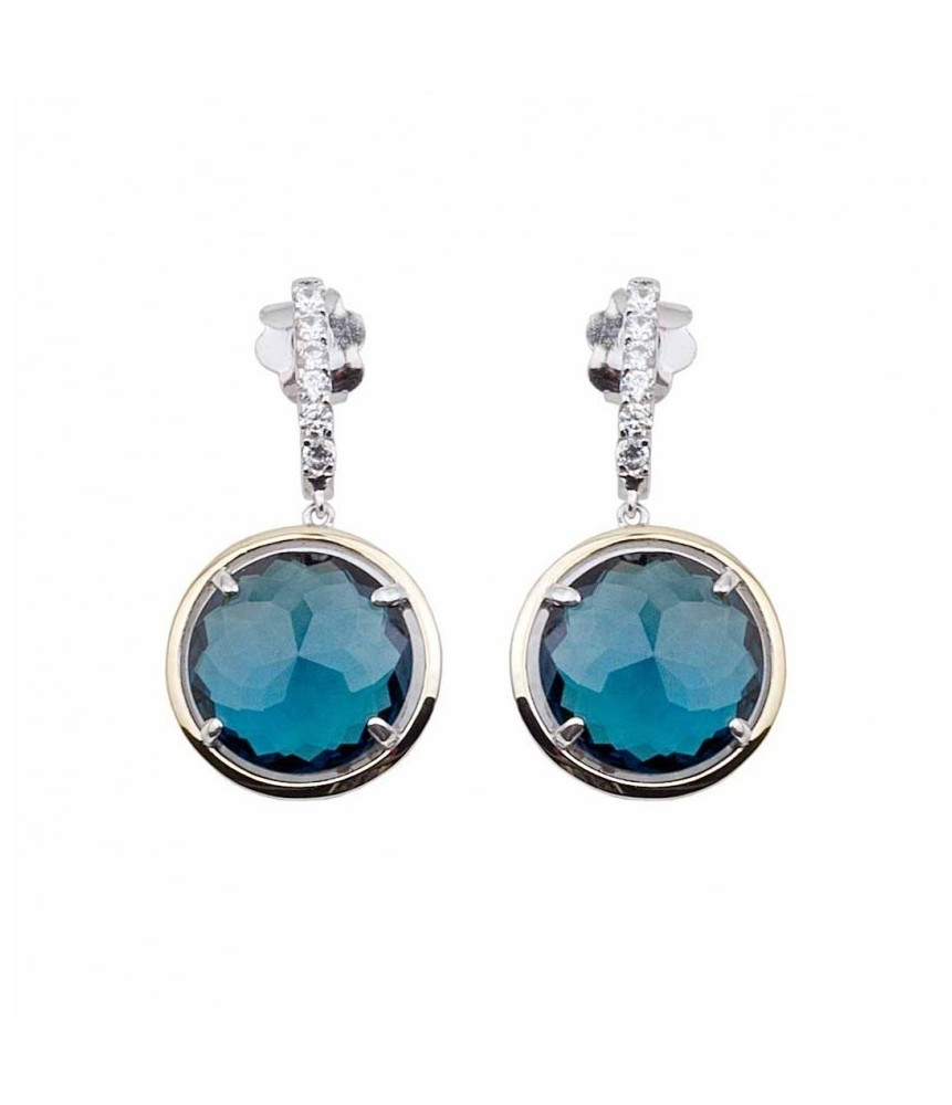 EARRINGS SILVER AND GOLD FOLLOWING THE ELLIPSIS