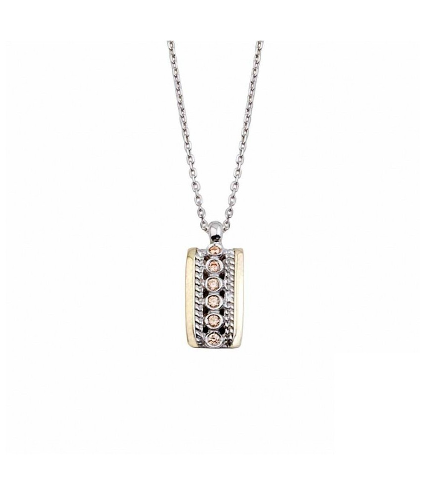 COLAR PRATA E OURO ELLIPSIS