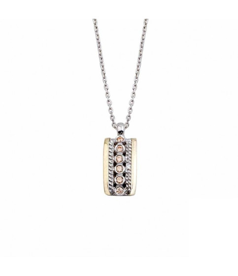 NECKLACE SILVER AND GOLD FOLLOWING THE ELLIPSIS