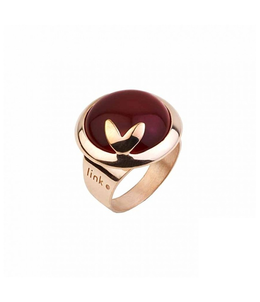 RING SILVER STONE BORDEAUX BATHROOM GOLD 