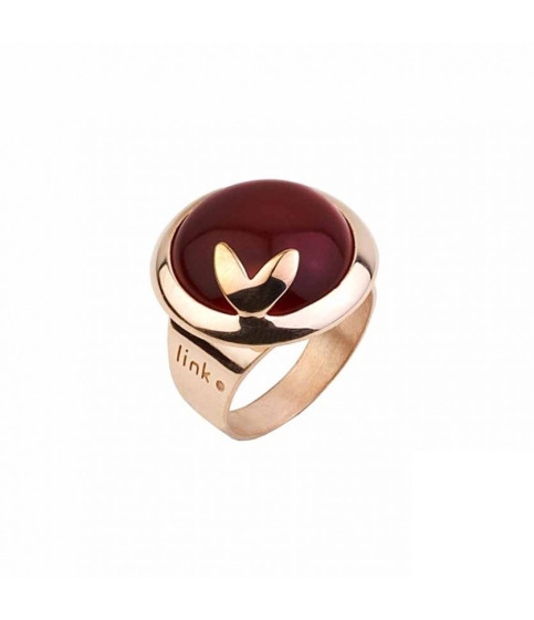 RING SILVER STONE BORDEAUX BATHROOM GOLD 