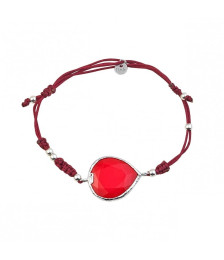 PULSEIRA PEDRA CORAL RODIO