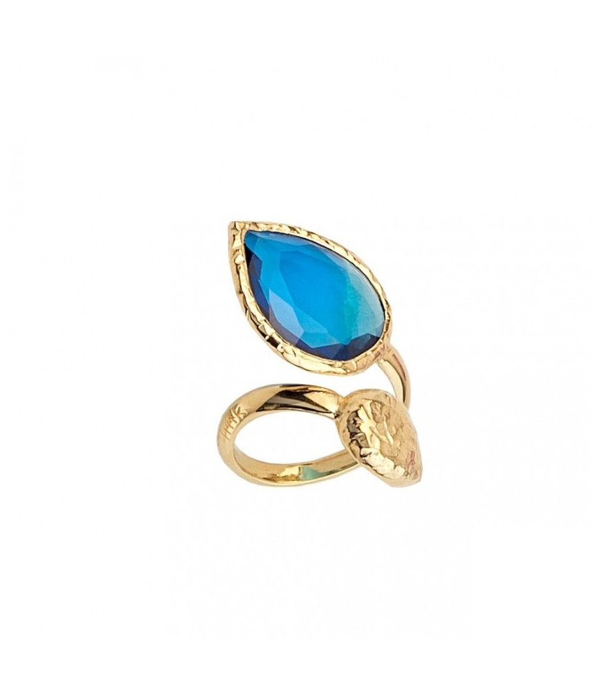 RING BLUE STONE GOLD