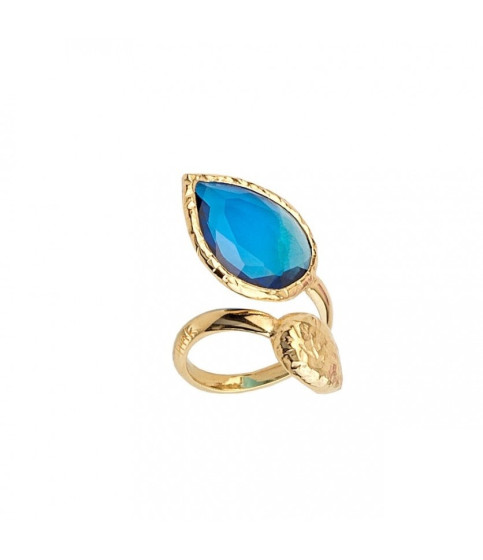 RING BLUE STONE GOLD