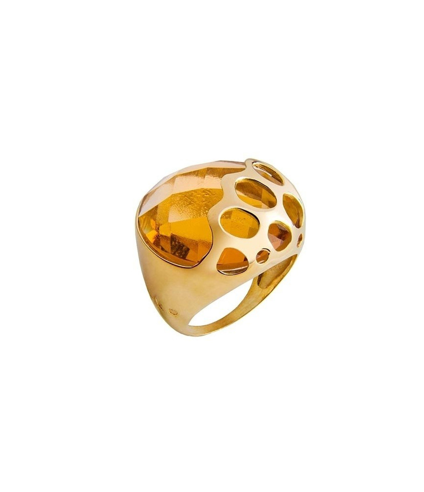 RING STONE CHAMPAGNE GOLD