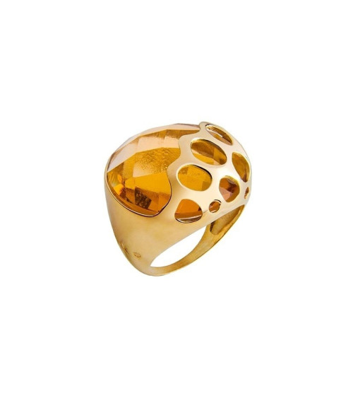 RING STONE CHAMPAGNE GOLD