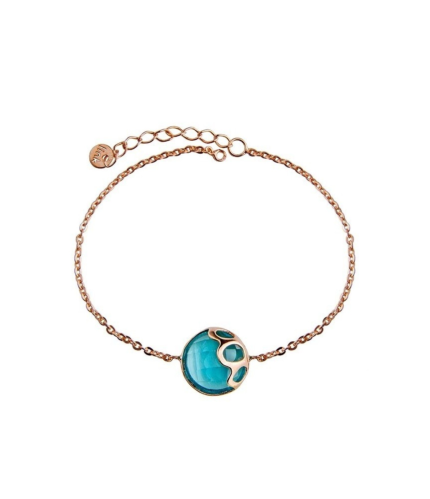 PIERRE BRACELET BLEU BAIN D'OR ROSE