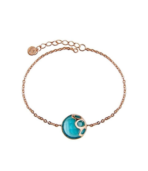 PIERRE BRACELET BLEU BAIN D'OR ROSE