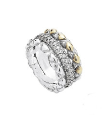 BAGUE ARGENT ET DE L'OR-POINTS DE SUSPENSION - MEGAN