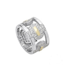 BAGUE ARGENT ET DE L'OR-POINTS DE SUSPENSION - MARILYN