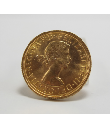 MOEDA OURO LIBRA ELIZABETH 1966