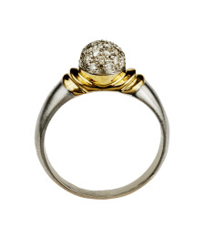 ANEL OURO BRANCO E AMARELO COM BRILHANTES