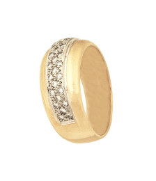 ANEL OURO BRANCO E AMARELO COM BRILHANTES
