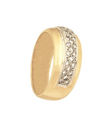 ANEL OURO BRANCO E AMARELO COM BRILHANTES