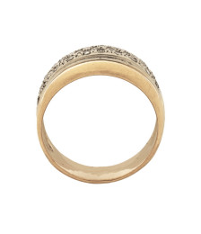 ANEL OURO BRANCO E AMARELO COM BRILHANTES