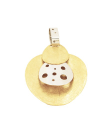 MEDALHA OURO BRANCO E AMARELO