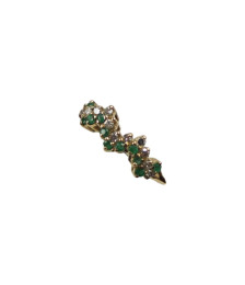 ANEL OURO AMARELO COM ESMERALDAS E BRILHANTES