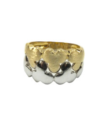 BAGUE OR BLANC ET OR JAUNE