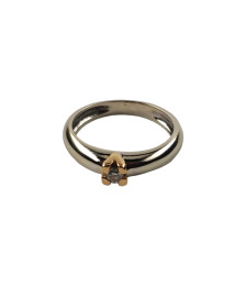 ANILLO DE ORO BLANCO Y...