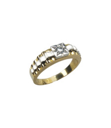 RING WHITE AND YELLOW GOLD...