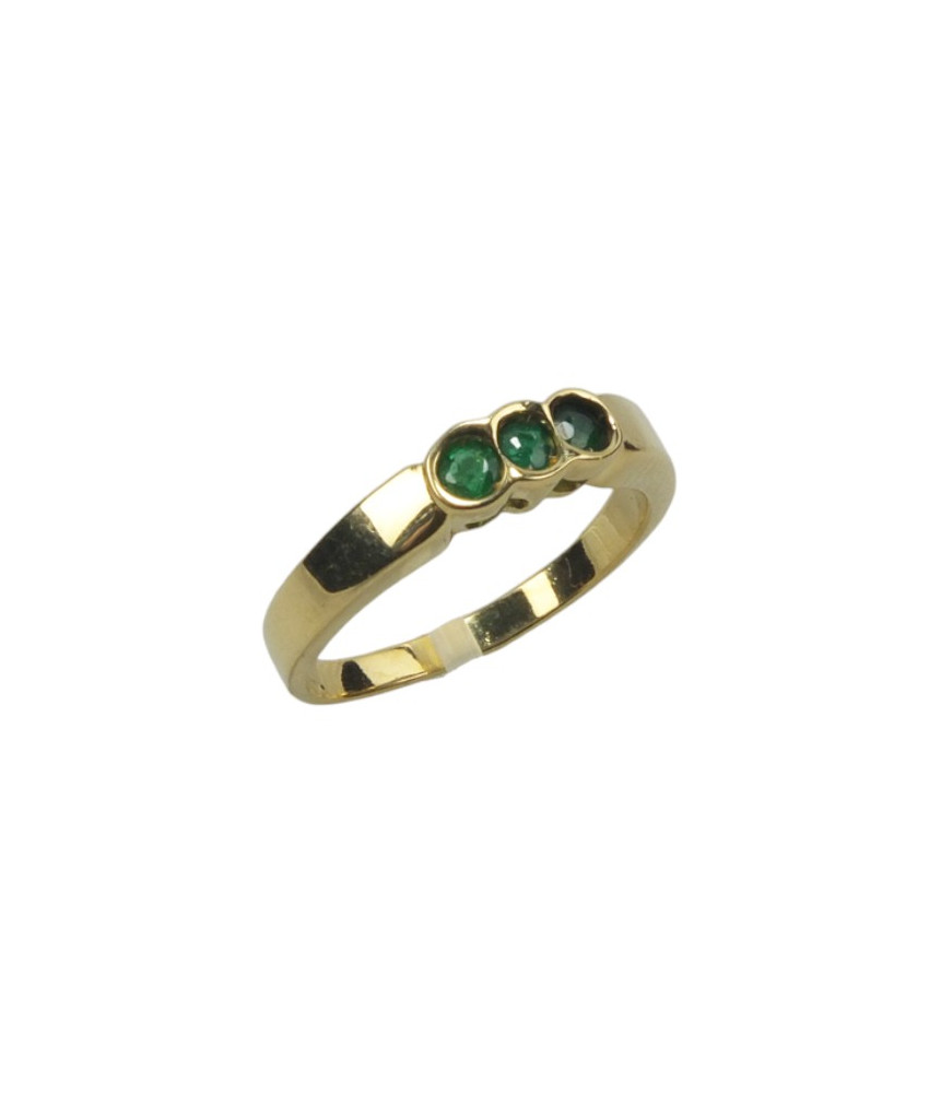 RING YELLOW GOLD WITH EMERALDS