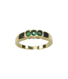RING YELLOW GOLD WITH EMERALDS