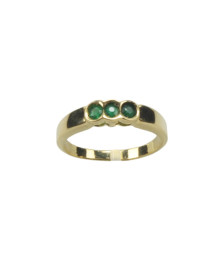RING YELLOW GOLD WITH EMERALDS