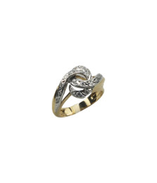 RING WHITE AND YELLOW GOLD WITH BRILLIANT