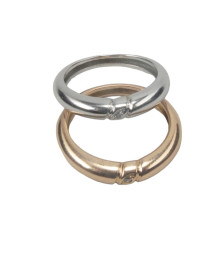 SET OF RINGS IN WHITE GOLD AND PINK