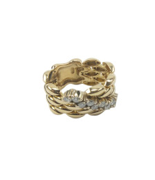 ANEL OURO AMARELO COM...