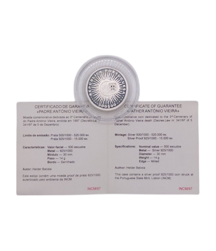 MOEDA 3º CENTENÁRIO DA MORTE DO PADRE ANTÓNIO VIEIRA
