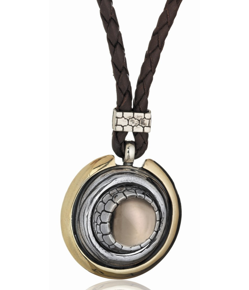 COLAR PRATA E OURO - CAMALEÃO