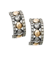 EARRINGS SILVER AND GOLD -...