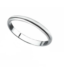 ALIANÇA PRATA MEIA CANA...