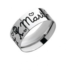 ALIANÇA PRATA MENINO 1 NOME...