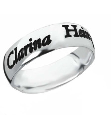 ALIANÇA PRATA MEIA CANA 2...