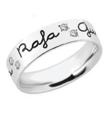 ALIANÇA PRATA 3 NOMES...