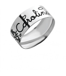 ALIANÇA PRATA MENINA 1 NOME...