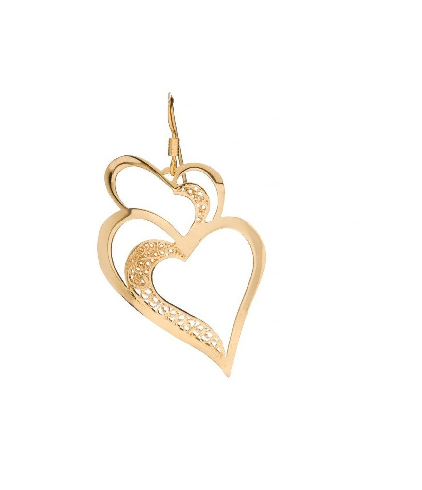 BOUCLES d'oreilles ARGENT COEUR F. A.