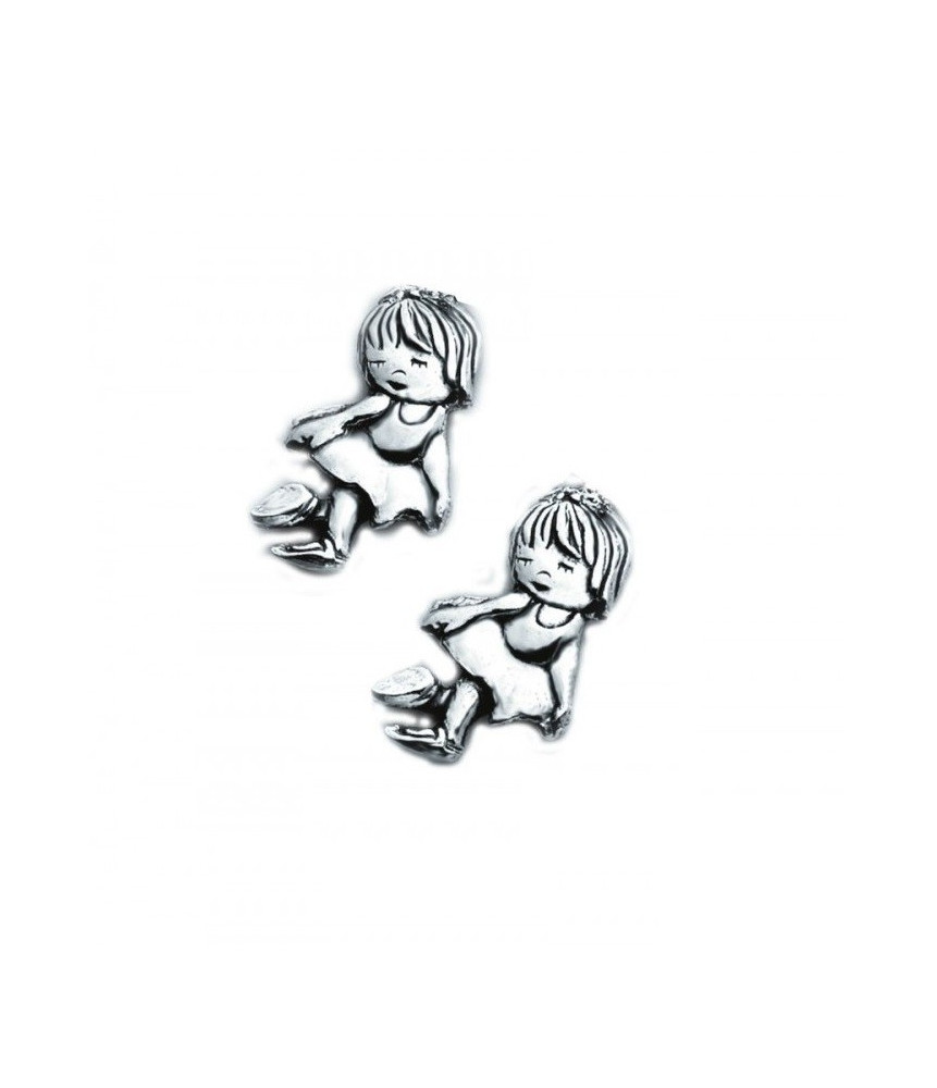 BOUCLES d'oreilles ARGENT BALLERINE TRINITÉ F. A.