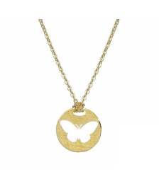 COLAR PRATA BORBOLETA F.A.