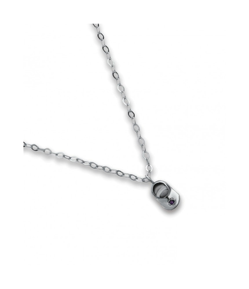 COLLAR de PLATA de ZAPATOS CON PIEDRAS TRINITY F. A.