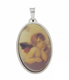 MÉDAILLE OVALE ANGE F. A.