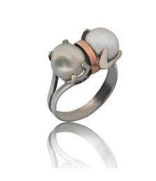 RING 2 PEARLS freshwater...