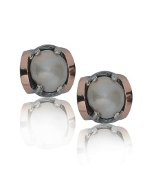 EARRINGS BOLTS WITH SILVER...