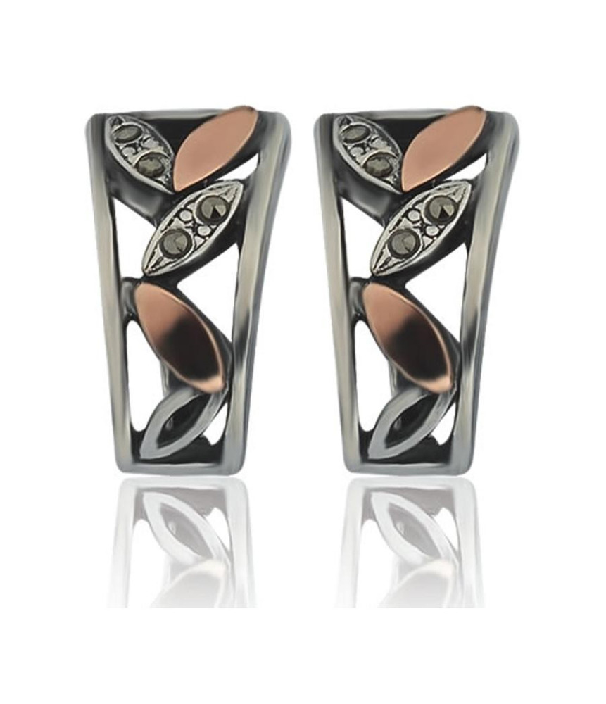 PENDIENTES TRANSFURADOS MARCASSITES F. A.