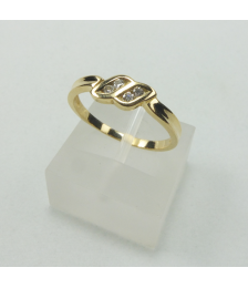 RING YELLOW GOLD WITH BRILLIANT