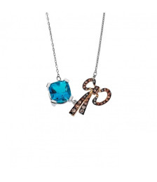 NECKLACE SILVER AND GOLD -...