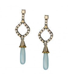 EARRINGS SILVER AND GOLD -...